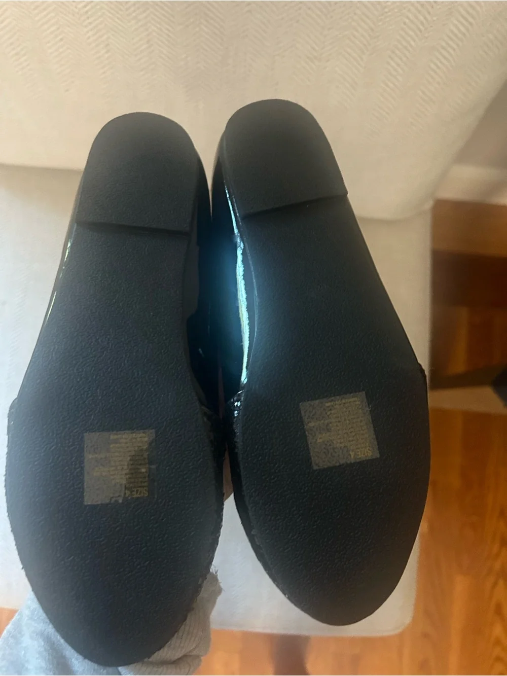 Crazy 8 Black Glitter Ballet Flats for girls size 4